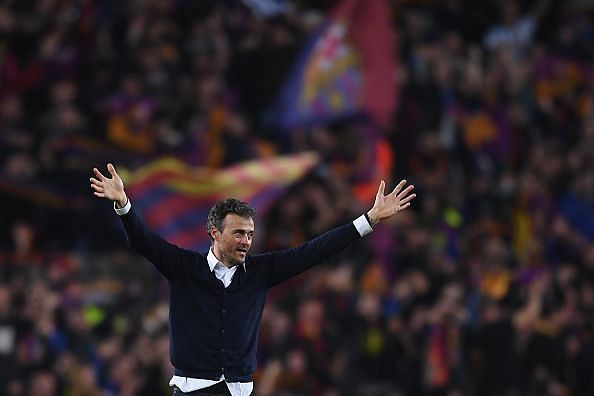 Luis Enrique won the treble in his first season as Barcelona manager