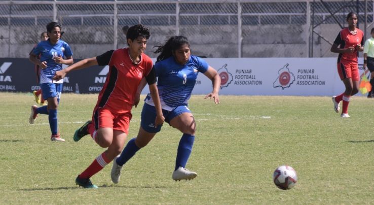 Samiksha scored for Alakhpura against Hans Women