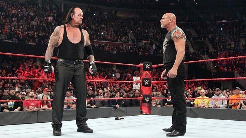 The Undertaker eliminated Goldberg from the 2017 Royal Rumble
