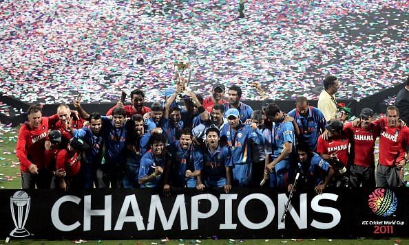 India won the 2011 World Cup defeating Sri Lanka by 6 wickets