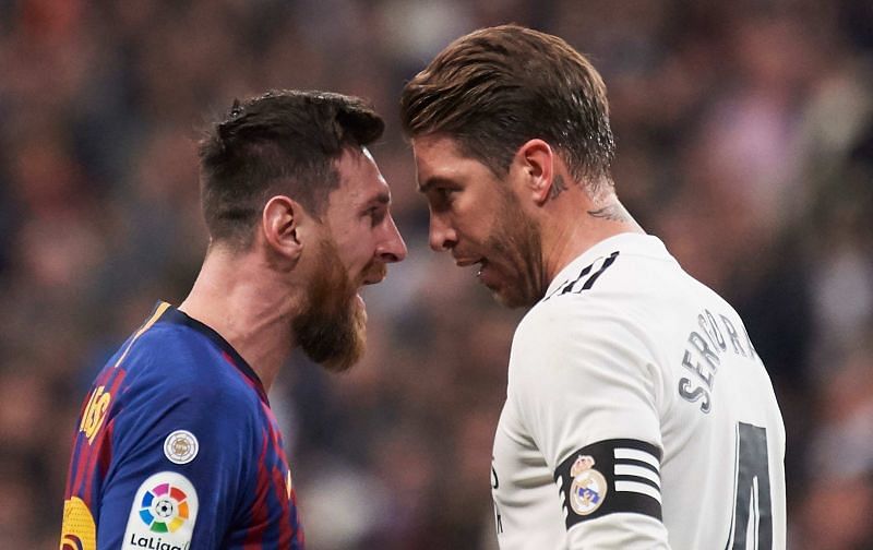 Ramos and Messi are caught in different situations