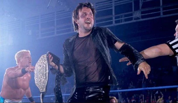 David Arquette wins the WCW World title on the April 25 episode of WCW Thunder