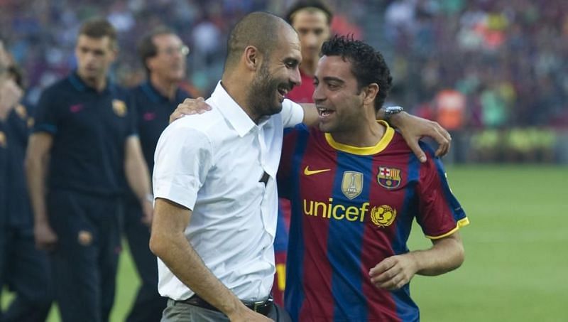 Xavi says that he has been lucky to play under a lot of fantastic coaches throughout his career
