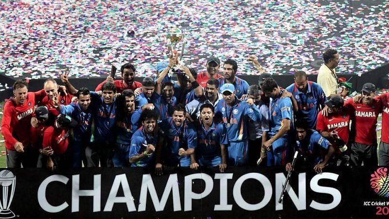 The Indian team at the 2011 World Cup
