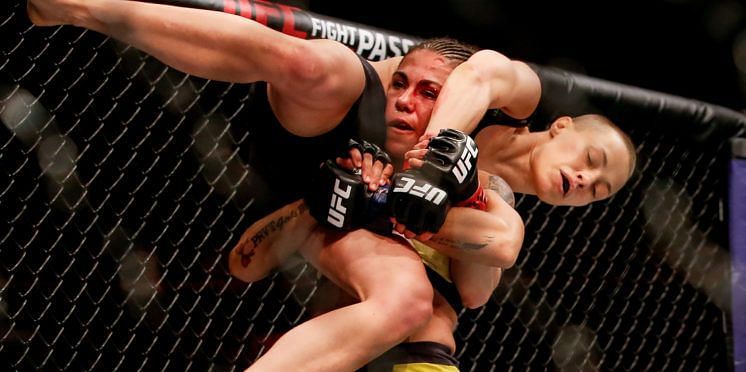Andrade slammed Namajunas into unconsciousness in the second round