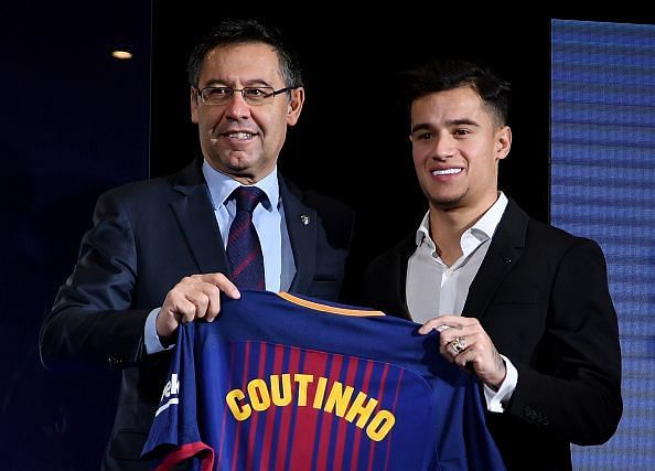 Coutinho signed for Barcelona for a club record fee