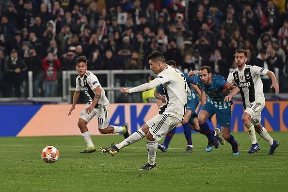 The attacker scored all of Juventus' goals in the Champions League knockout stage