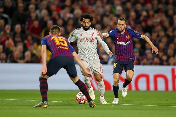 Salah was a livewire in the first-half and caused Barca all sorts of problems, but waned after the break