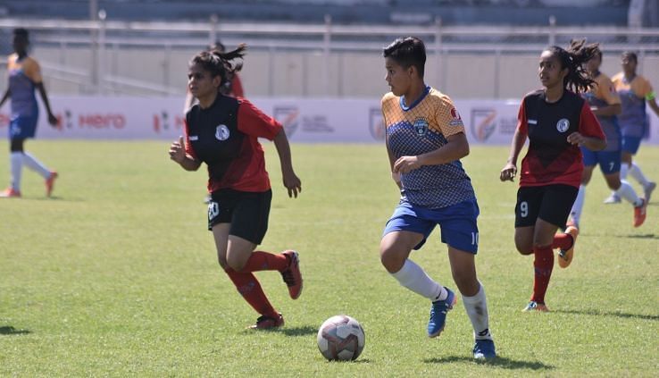 Action from Kolhapur&#039;s game against Baroda in the IWL