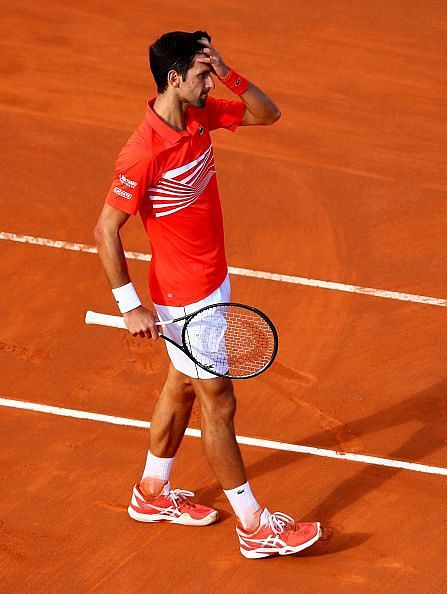 Novak Djokovic appeared exhausted in the final at Rome