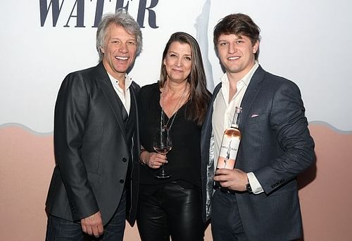 Jesse Bongiovi (pictured right) at the Hampton Water RosÃ© L.A. Launch At Harriet's Rooftop