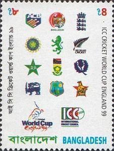 Stamp of Bangladesh on 1999 Cricket world cup