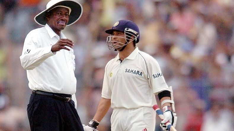 Sachin Tendulkar and Steve Bucknor