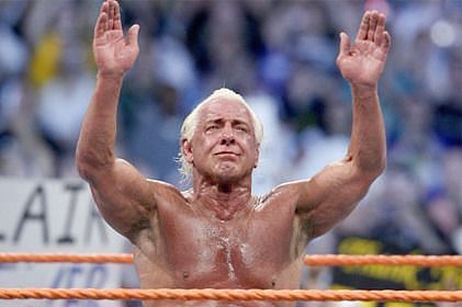 Tears were streaming down the faces of the WWE fans, as the iconic Flair walked into the sunset