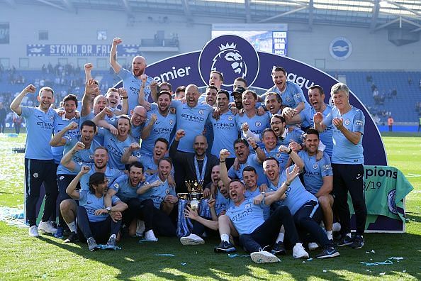 Man City retained their title after a gruelling campaign