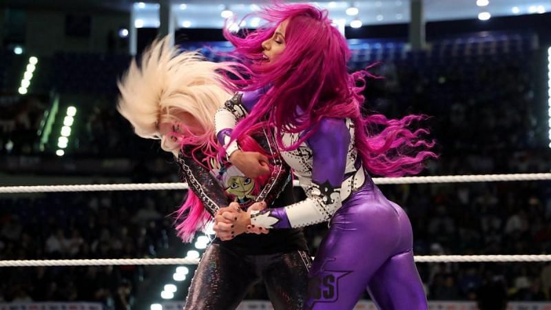 Sasha Banks and Alexa Bliss tangle in the first WWE women&#039;s match to be held in Abu Dhabi, UAE.