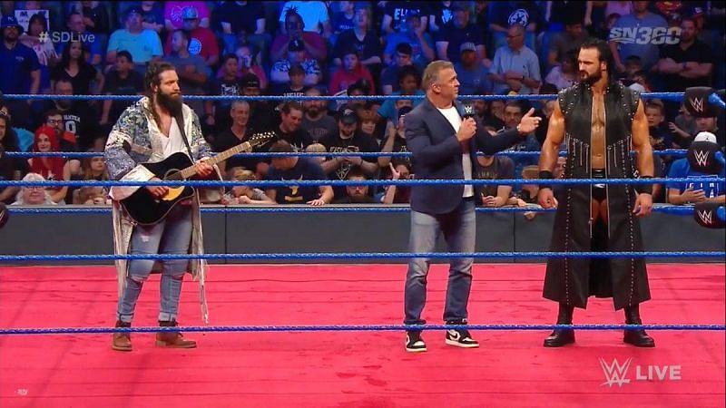 Elias, Shane McMahon, and Drew McIntyre