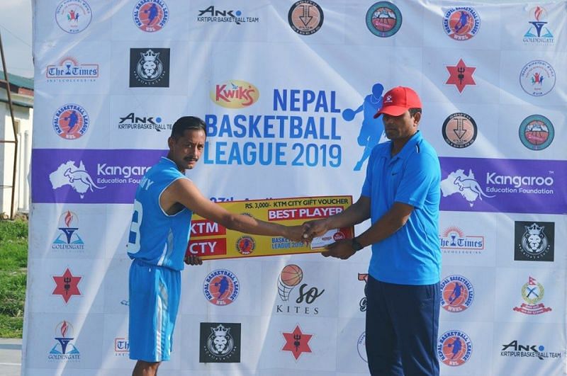 Robin Khatri (L) of Nepal Army Club was adjudged man of the match for the third time in the league