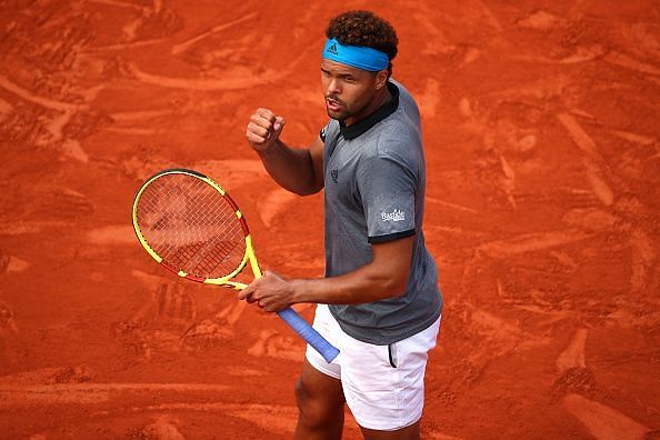 2019 French Open - Tsonga in action during his 1st round match
