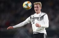Brandt in action during Germany's international friendly game against Serbia