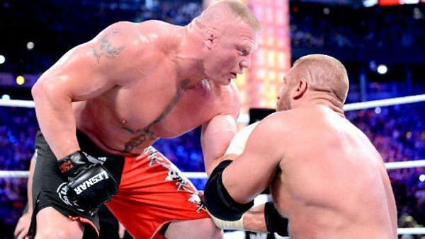 Lesnar faced Triple H in a No Holds Barred match at WrestleMania 29, where Triple H&#039;s career was on the line