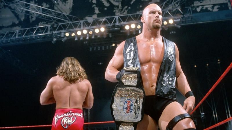 Stone Cold and Shawn Michaels during their brief run as tag-team champions