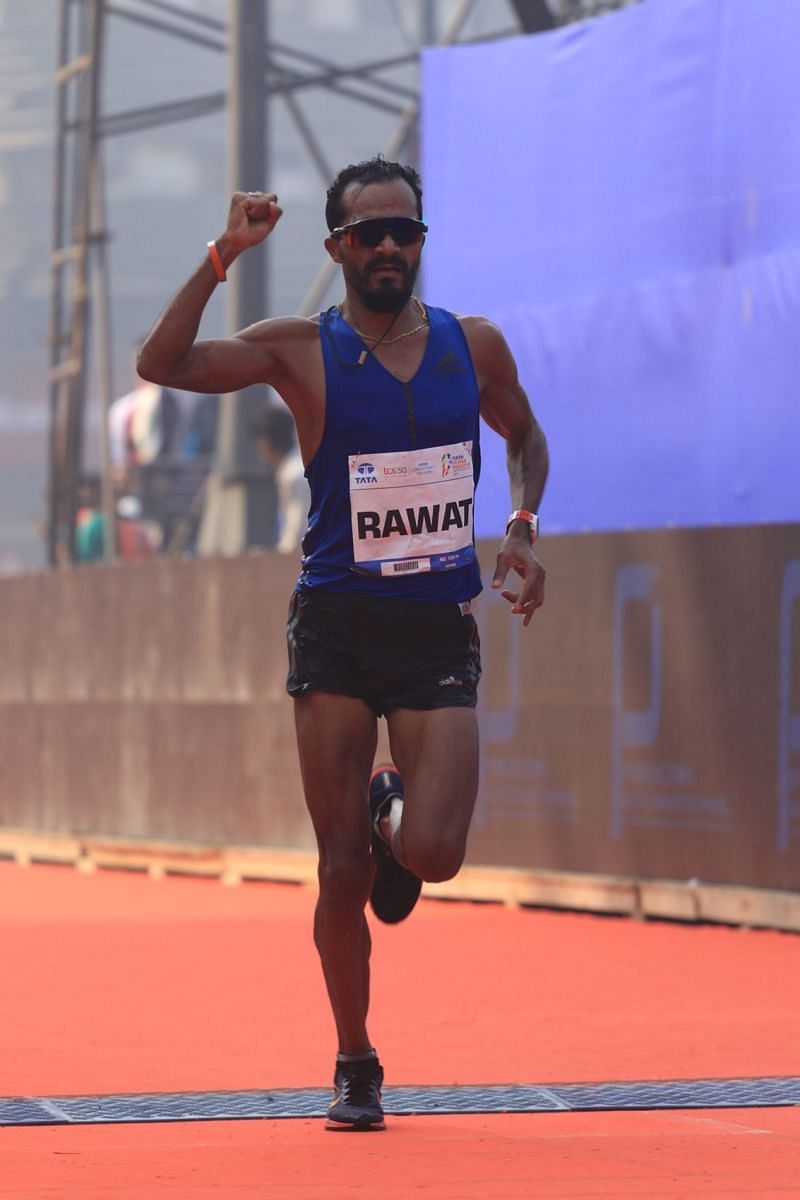 Nitendra Singh Rawat in action at Tata Mumbai Marathon 2019 Sudha Singh at Tata Mumbai Marathon 2019