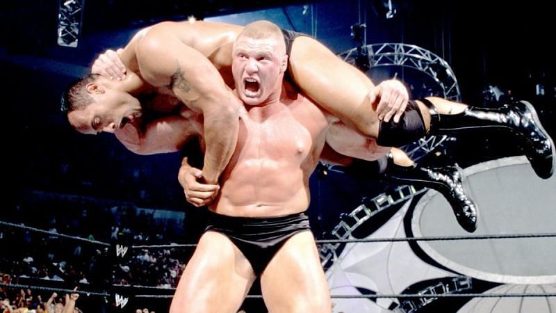 Brock Lesnar beat The Rock to win the WWE Championship