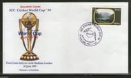 A souvenir cover of Nepal-1999 Cricket world cup final at Lord's.