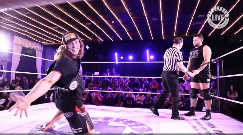 Current WWE performer Matt Riddle in Progress Wrestling