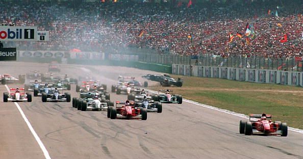 There was a 10 car pile-up at the German GP 25 years ago.