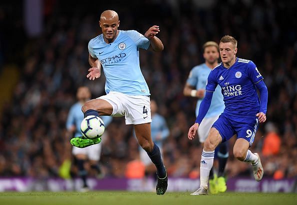 Vincent Kompany scored a decisive goal in the title race against Leicester City