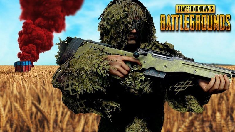 Ghillie suit and AWM