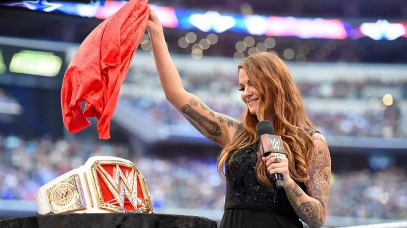 WWE Legend Lita unveils the new WWE Women&#039;s championship at Wrestlemania 32