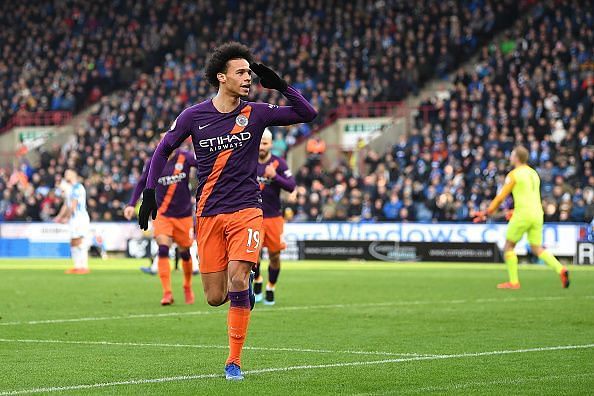 Sane has revelled in his role as a left winger for Man City