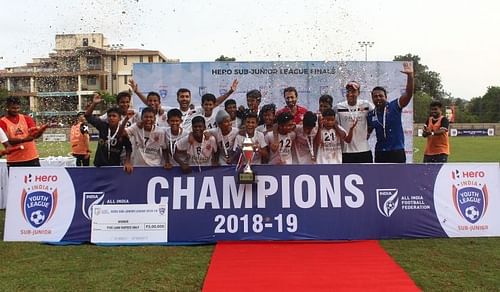 RYFC players are overjoyed after their Sub Junior League victory over Bengaluru FC