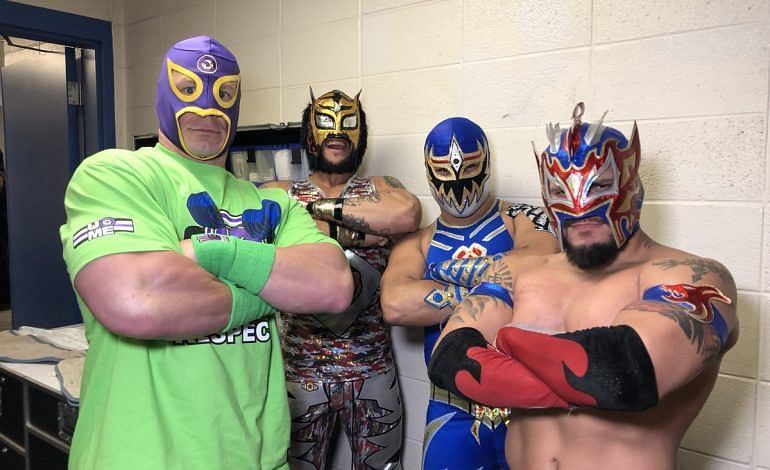 Juan Cena made his return to WWE backstage with the Lucha House Party.