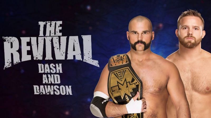 The Revival are waiting for their match vs The Young Bucks