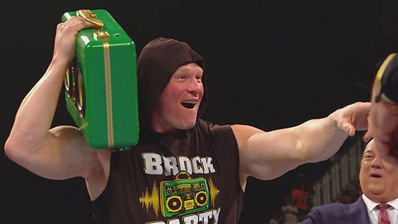 Brock Lesnar with his Beast boom box on Monday Night Raw