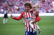 Griezmann during Atletico's recent home win over Sevilla, his last home outing with Atleti