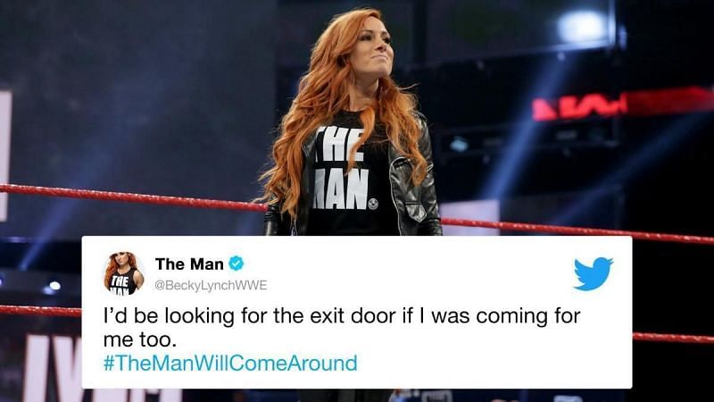 The Man, Becky Lynch, has gone after anyone and everyone, including the WWE on Social Media.