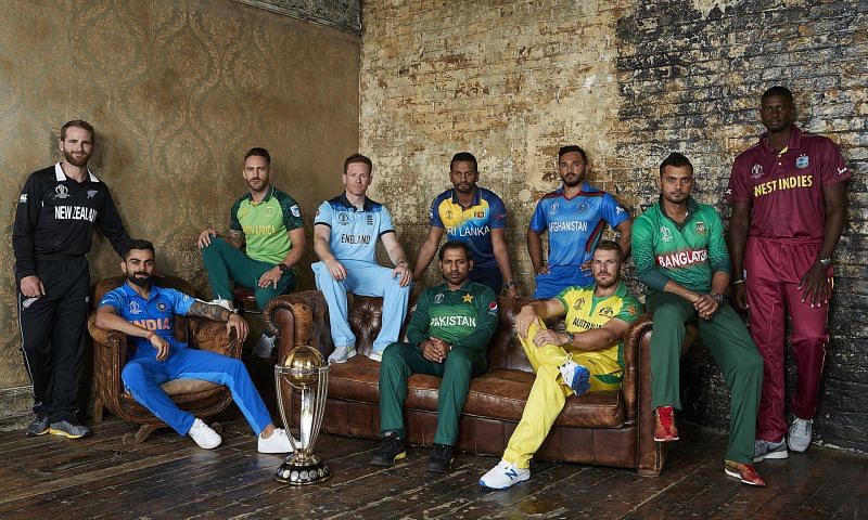 ICC Cricket World Cup,2019 - Team Captains with the Cup