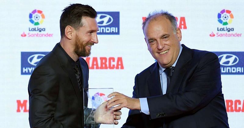La Liga president hails Messi as the greatest player ever to grace the Spanish top-flight.