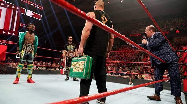 Brock Lesnar made a rare appearance on Monday Night Raw and confronted both Universal Champion Seth Rollins and WWE Champion Kofi Kingston.