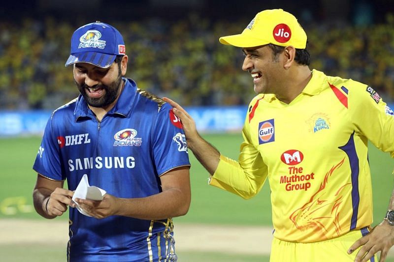 Rohit Sharma and MS Dhoni (Image courtesy: IPLT20/BCCI)