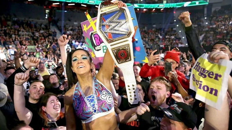 Shortly after winning Money in the Bank, Bayley became the new SmackDown Women&#039;s Champion, cashing in on Flair.