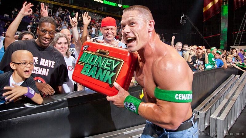 Cena won the 2012 RAW MITB Ladder match, but lost when he cashed-in.