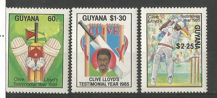 Stamps of Clive Lloyd issued by Guyana .