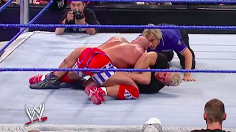 Puder&#039;s action during a match with Kurt Angle cost the Tough Enough star dearly.