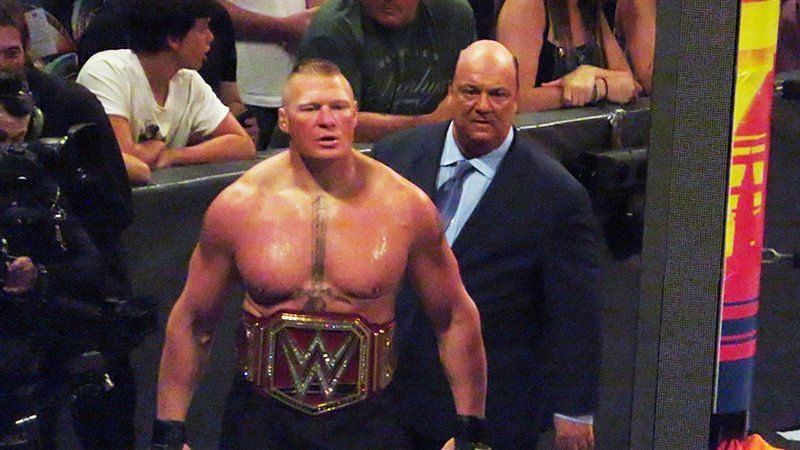 Brock Lesnar and his advocate, Paul Heyman.